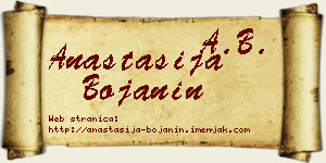 Anastasija Bojanin vizit kartica